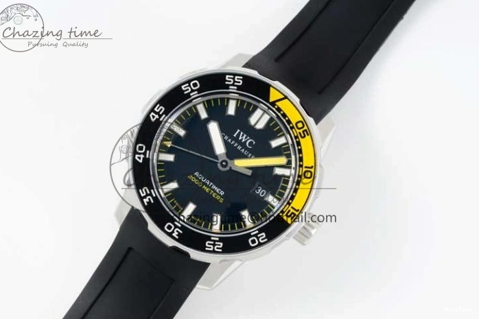 MIROTIME 0429 Bright Aquatimer Automatic SS RSF 1:1 Best Edition Black Yellow Dial on Black Rubber Strap A 7068